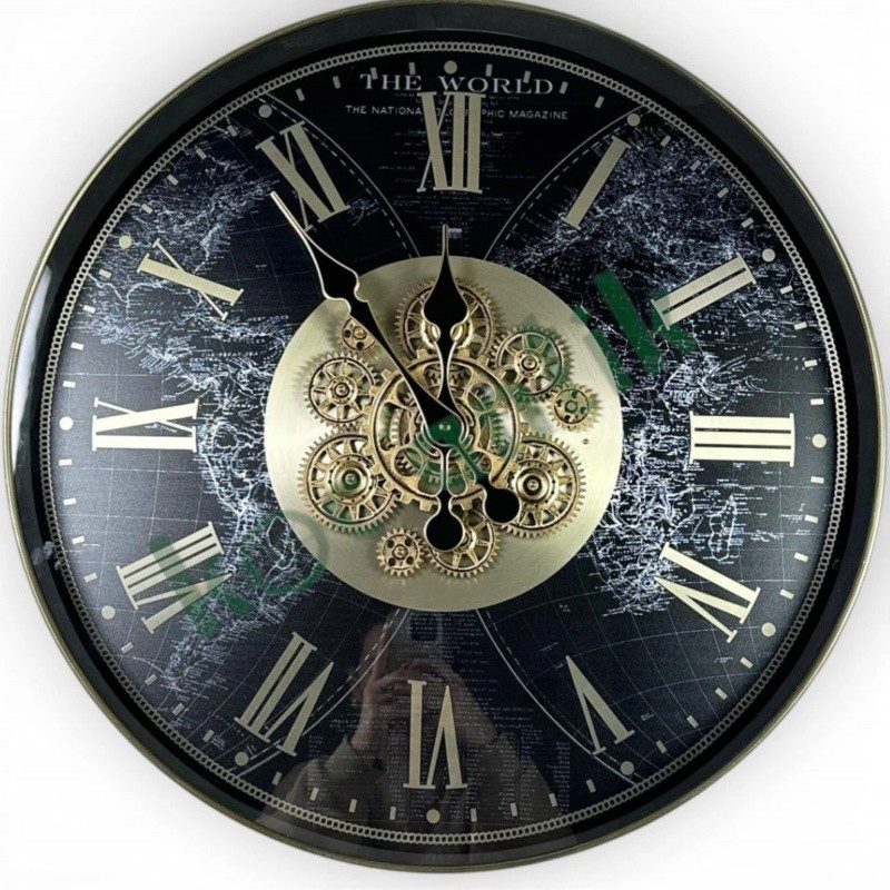 Earth Time 60 Cm Çarklı Saat